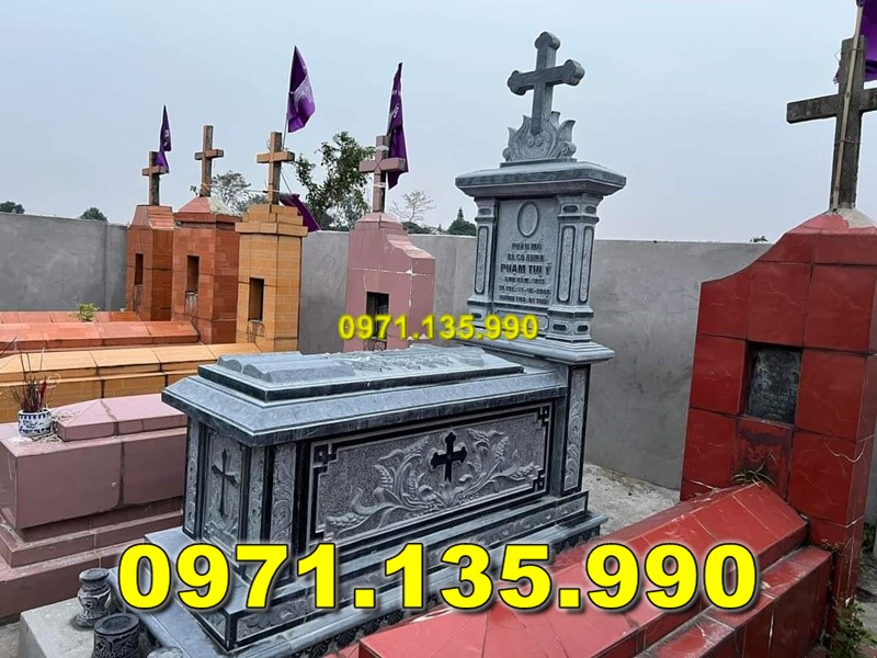 81 Mộ đá công giáo bán hải phòng - lăng mộ đạo giá rẻ