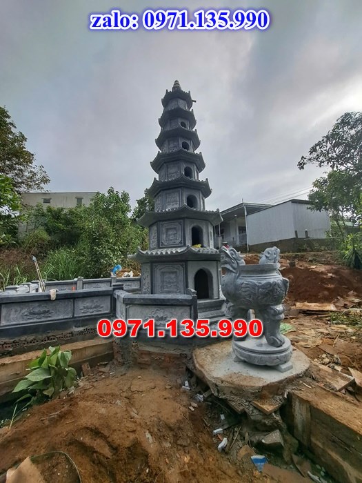 mộ tháp đá, bảo tháp đá, mộ tháp đá lục giác, mộ tháp đá để thờ tro cốt, giá bán mộ tháp bằng đá, thiết kế kích thước xây mộ tháp,
