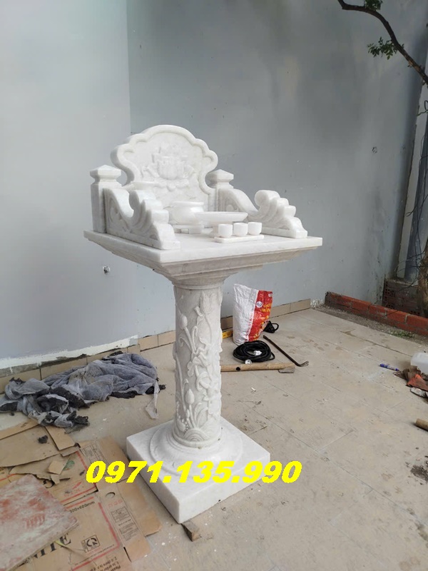 Mẫu Bàn Thờ Thiên Chất Liệu Đá Trắng Mới 2025Kích Thước Mặt Bàn 69Cm x 69Cm - Cao 1m47
Gía Giao Lắp Đặt Hoàn Thiện Tại TP HCM : 16Triệu