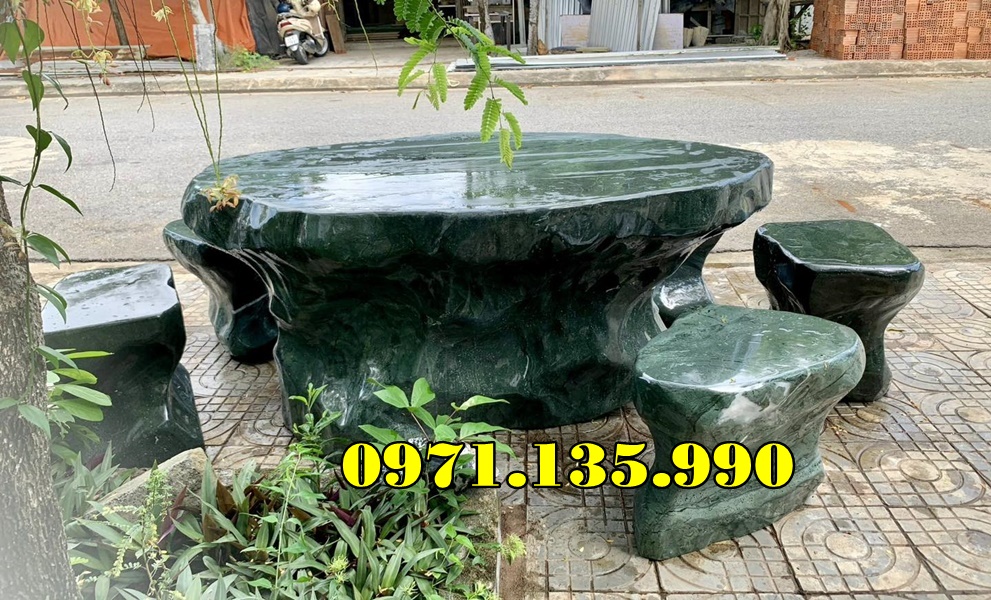 Kích Thước Phổ Biến Bộ Bàn Ghế Đá Nguyên Khối Ở Vũng Tàu