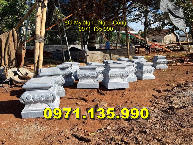 KÍCH THƯỚC ĐÁ TÁNG – CHÂN TẢNG HÌNH VUÔNG KÊ CHÂN CỘT GỖ