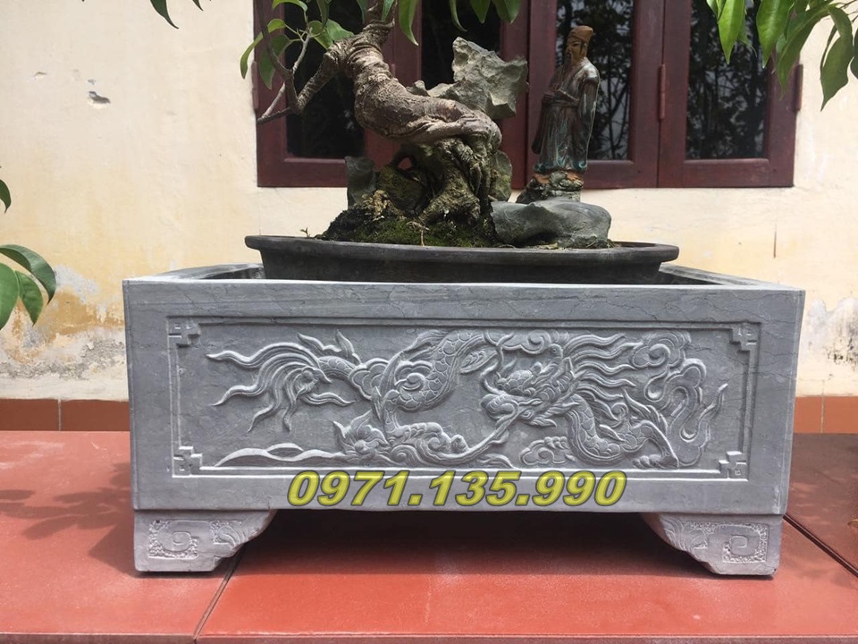 Chậu Đá Cảnh Trung (Sân Vườn, Bậc Tam Cấp)