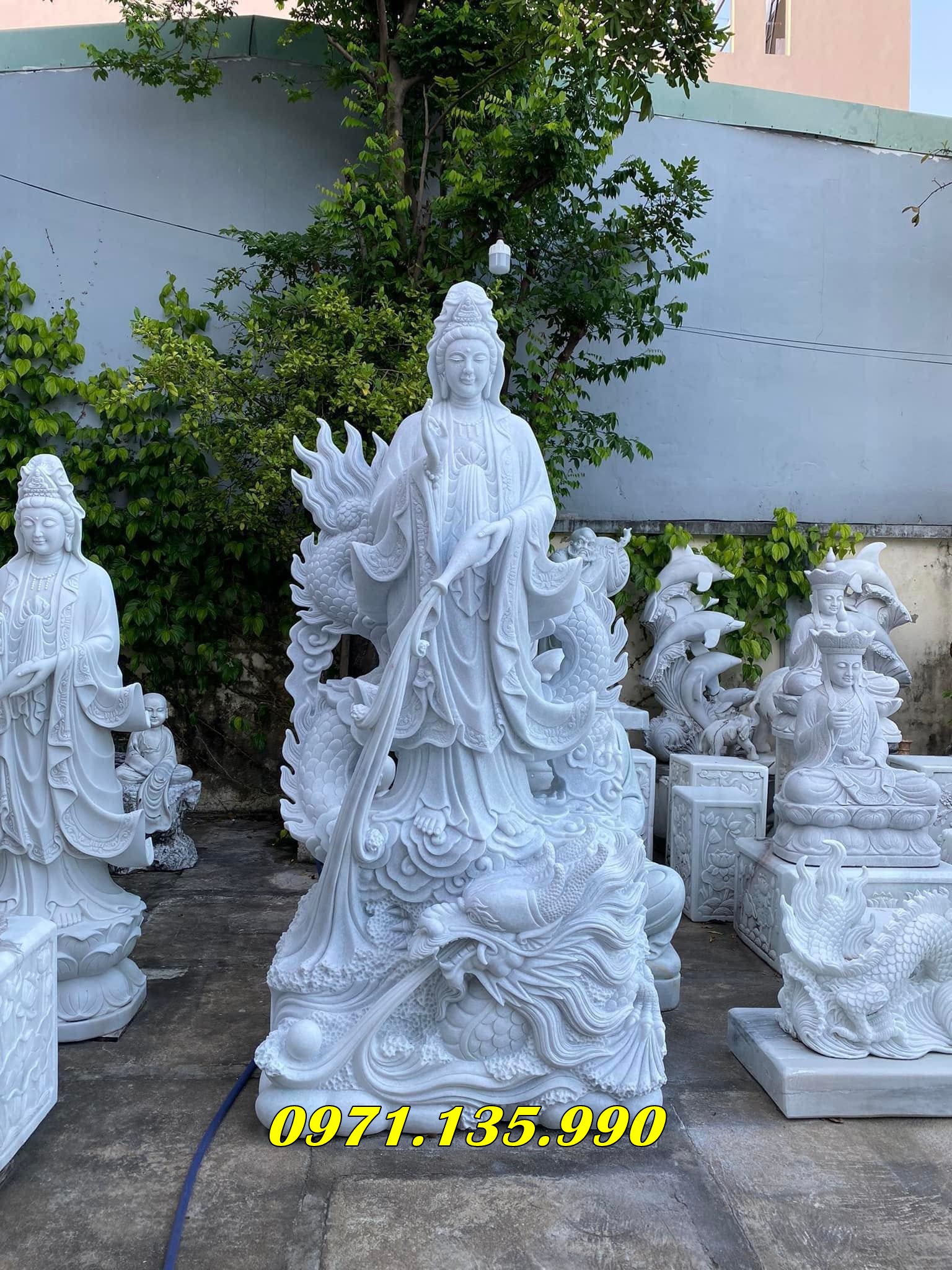 Các tư thế tượng Phật Quan Âm bằng đá thường gặp