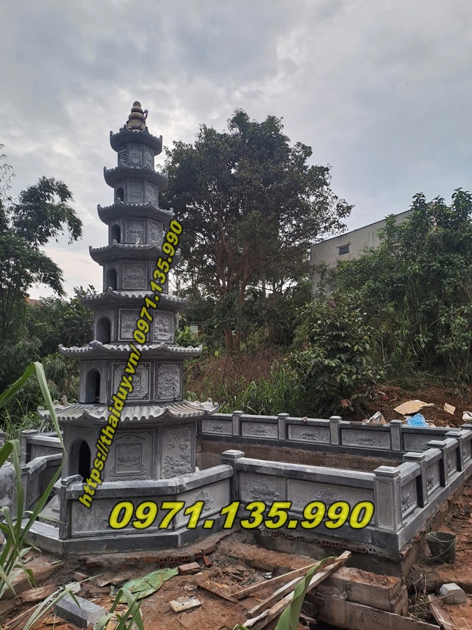 Kích Thước Tháp Đá Theo Hình Dạng Vuông – Đường Kính Cạnh Ngoài