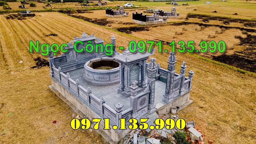 62- Mẫu Mộ Tròn Bằng Đá Đẹp Bán Bắc Ninh – Xây Mộ Tổ