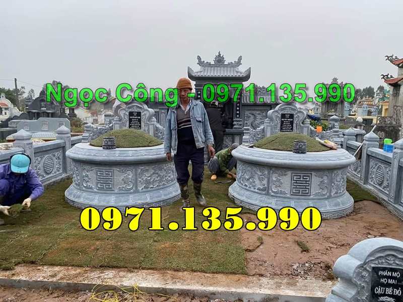 64- Mẫu Mộ Tròn Bằng Đá Đẹp Bán Hải Phòng – Xây Mộ Tổ