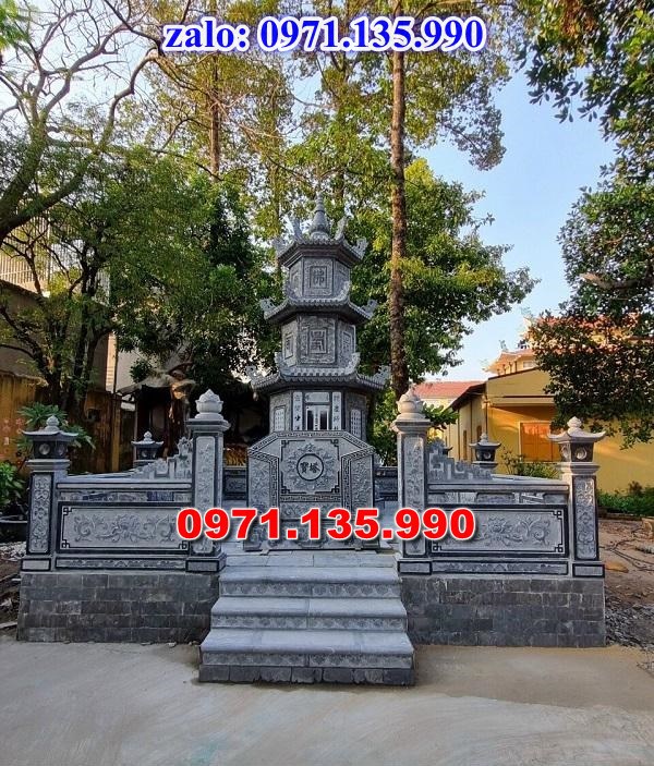 mộ tháp đá, bảo tháp đá, mộ tháp đá lục giác, mộ tháp đá để thờ tro cốt, giá bán mộ tháp bằng đá, thiết kế kích thước xây mộ tháp,