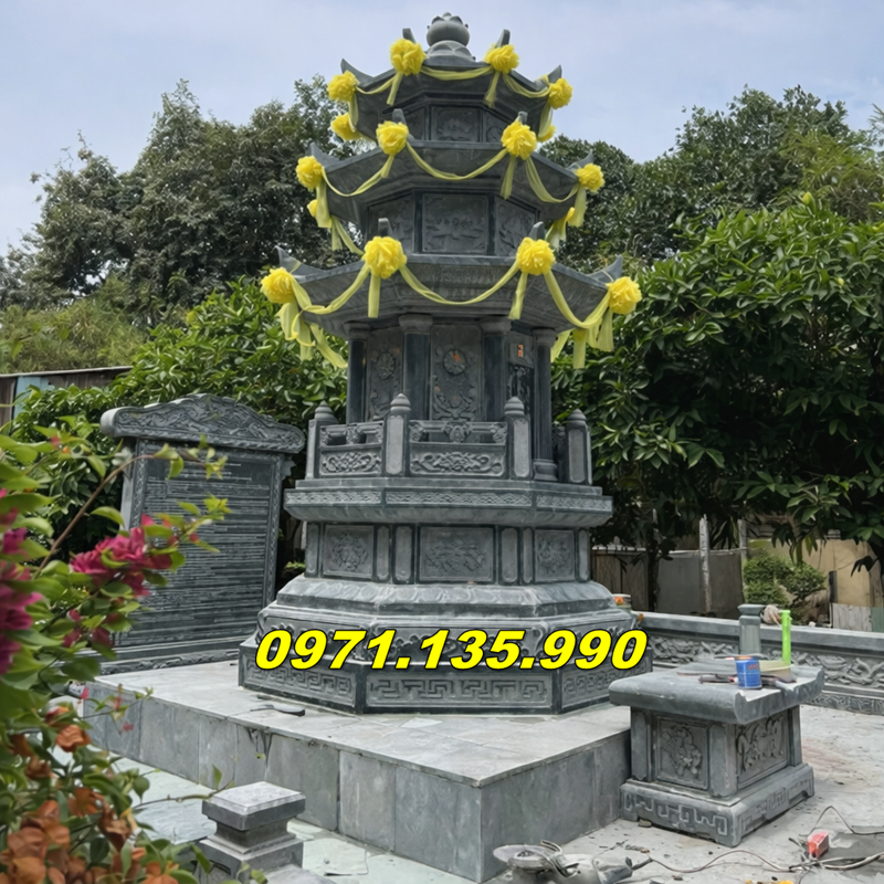 Báo giá tháp mộ đá để tro cốt Giá mộ tháp đá phụ thuộc vào những gì