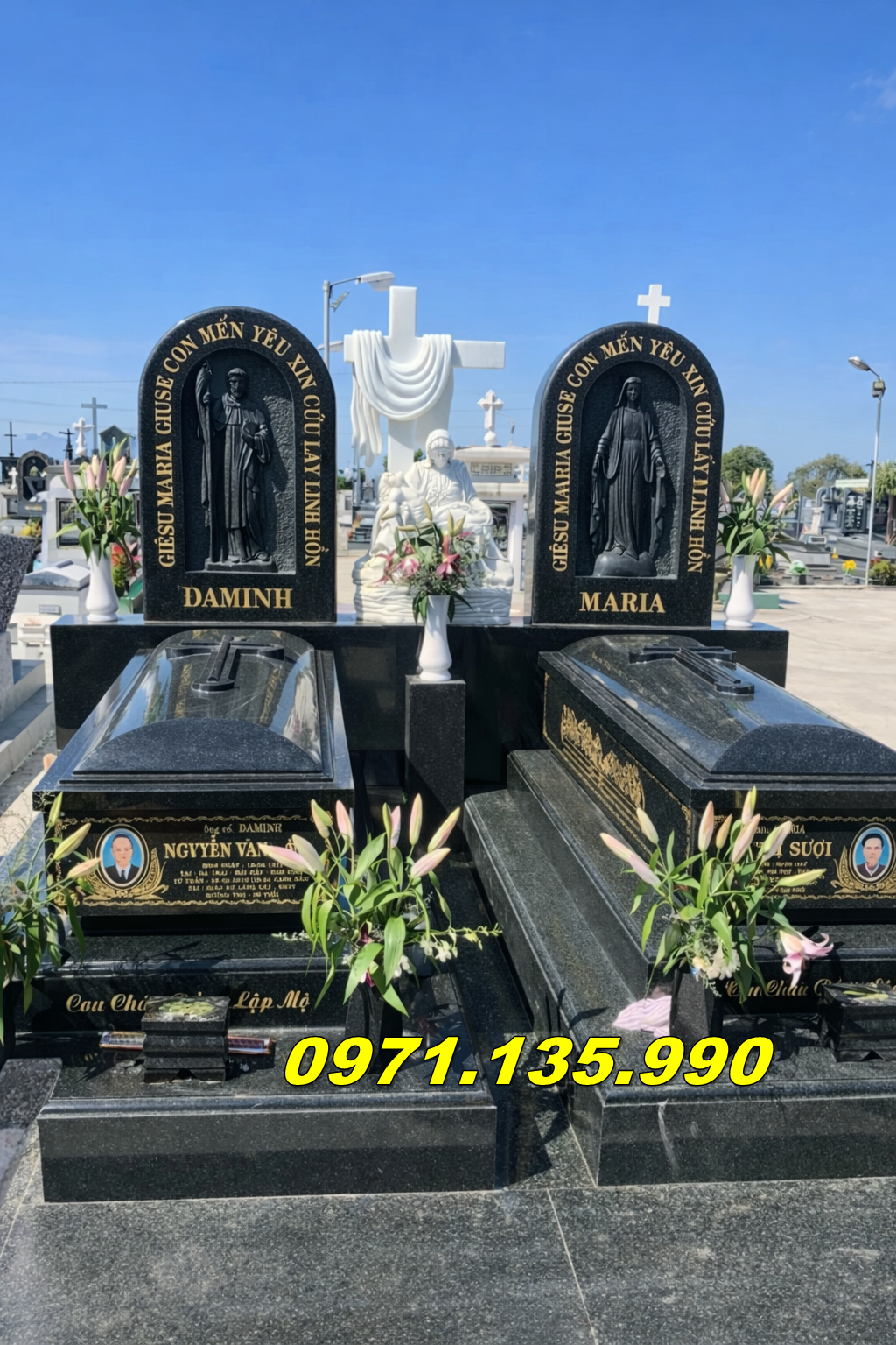 Long An Bán 81 Mẫu Mộ Đá Khối Công Giáo Hiện Đại