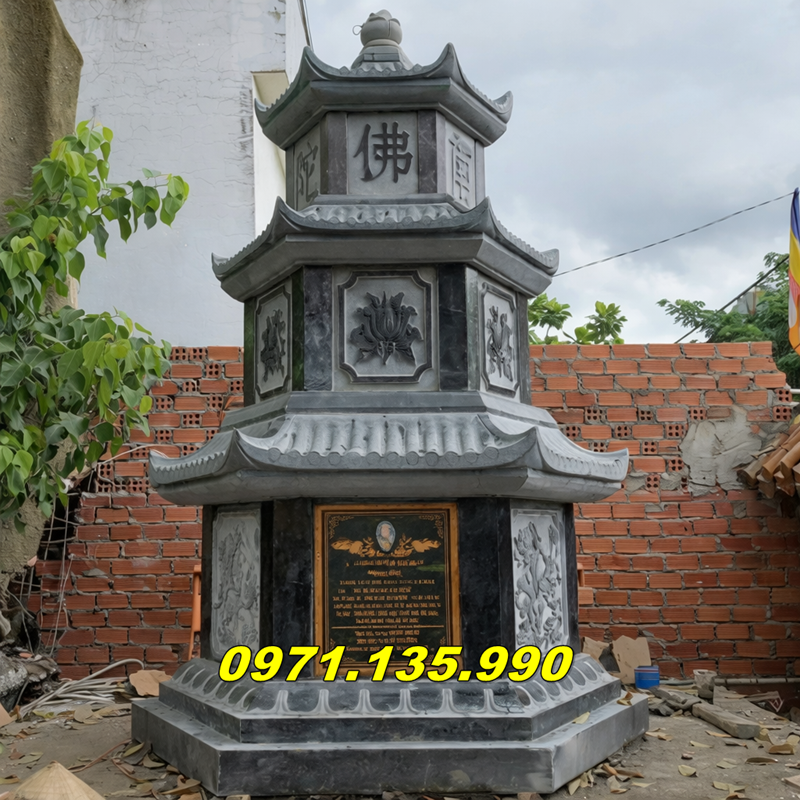 Tháp đựng hũ tro cốt bán tại Vĩnh Long – nhiều hộc, tối ưu cho gia tộc