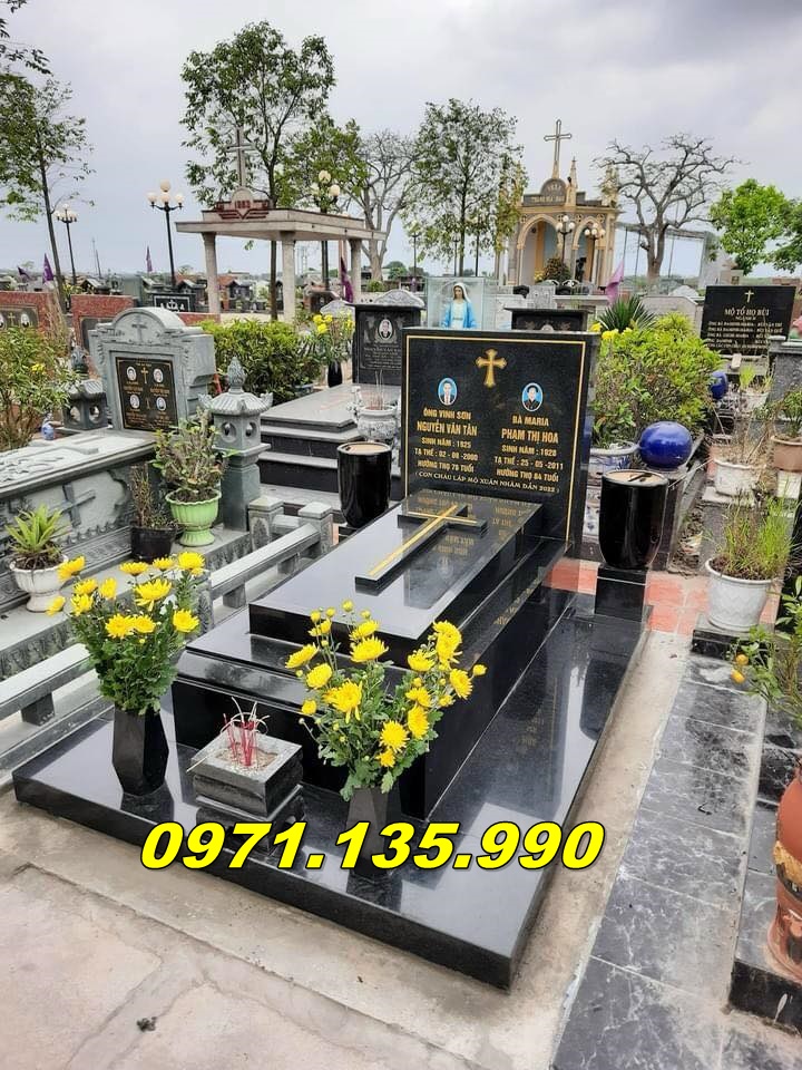 Tiền Giang Bán 99+ Mẫu Mộ Đá Khối Công Giáo Hiện Đại