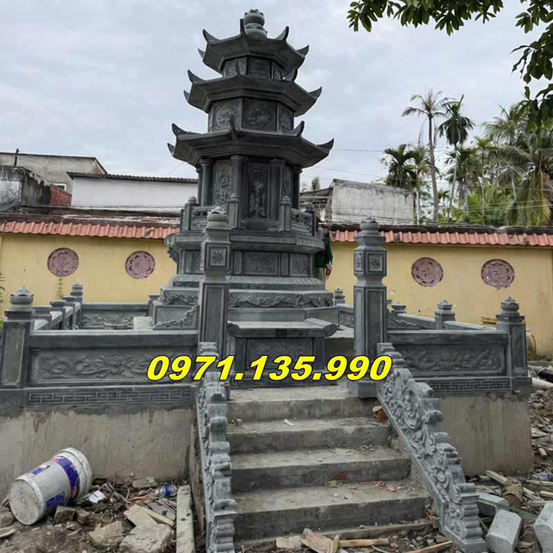 VL67+ Mẫu Mộ Tháp Đá Để Hũ Cốt Đẹp và Bền Lâu Tại Vĩnh Long