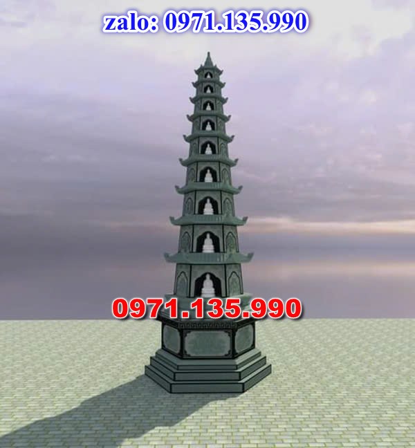 mộ tháp đá, bảo tháp đá, mộ tháp đá lục giác, mộ tháp đá để thờ tro cốt, giá bán mộ tháp bằng đá, thiết kế kích thước xây mộ tháp,