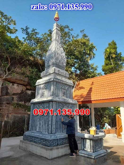 mộ tháp đá, bảo tháp đá, mộ tháp đá lục giác, mộ tháp đá để thờ tro cốt, giá bán mộ tháp bằng đá, thiết kế kích thước xây mộ tháp, 