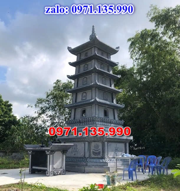 mộ tháp đá, bảo tháp đá, mộ tháp đá lục giác, mộ tháp đá để thờ tro cốt, giá bán mộ tháp bằng đá, thiết kế kích thước xây mộ tháp,