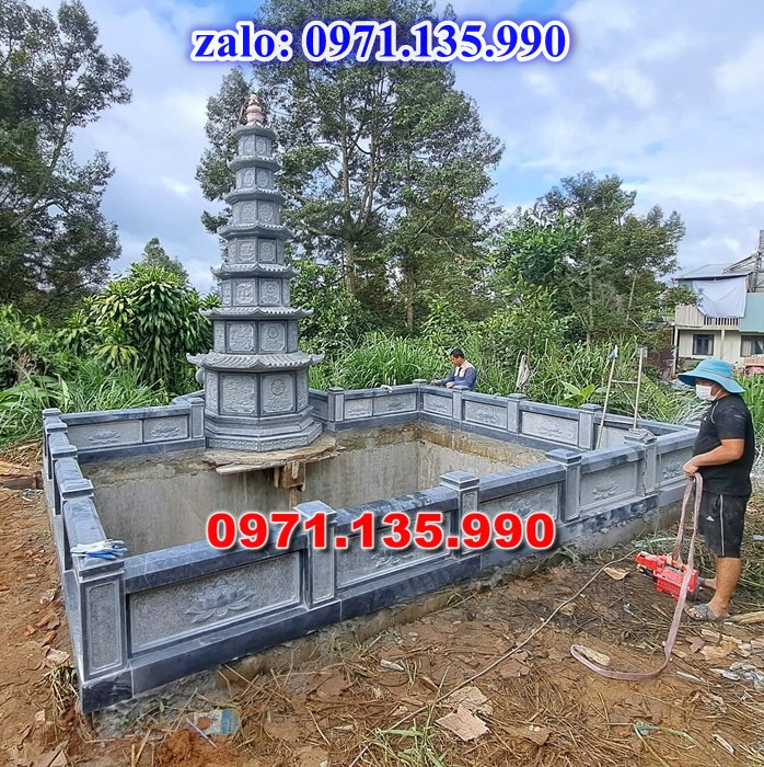 mộ tháp đá, bảo tháp đá, mộ tháp đá lục giác, mộ tháp đá để thờ tro cốt, giá bán mộ tháp bằng đá, thiết kế kích thước xây mộ tháp,