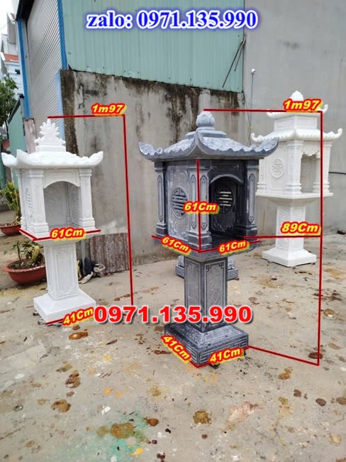 am thờ thần linh, am để tro cốt, am thờ trước nhà, kích thước am thờ, giá bán am thờ,