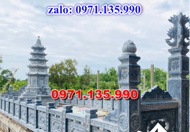 mộ tháp đá, bảo tháp đá, mộ tháp đá lục giác, mộ tháp đá để thờ tro cốt, giá bán mộ tháp bằng đá, thiết kế kích thước xây mộ tháp,