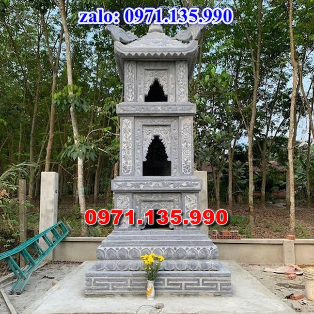 mộ tháp đá, bảo tháp đá, mộ tháp đá lục giác, mộ tháp đá để thờ tro cốt, giá bán mộ tháp bằng đá, thiết kế kích thước xây mộ tháp, 
