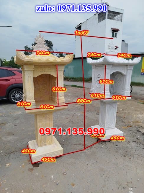 am thờ thần linh, am để tro cốt, am thờ trước nhà, kích thước am thờ, giá bán am thờ,
