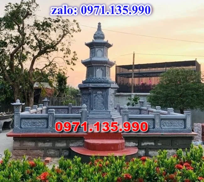 mộ tháp đá, bảo tháp đá, mộ tháp đá lục giác, mộ tháp đá để thờ tro cốt, giá bán mộ tháp bằng đá, thiết kế kích thước xây mộ tháp, 