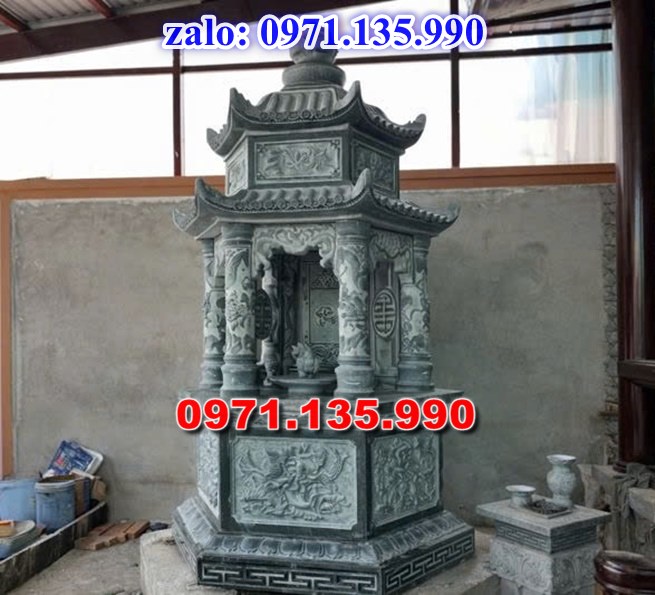 mộ tháp đá, bảo tháp đá, mộ tháp đá lục giác, mộ tháp đá để thờ tro cốt, giá bán mộ tháp bằng đá, thiết kế kích thước xây mộ tháp,