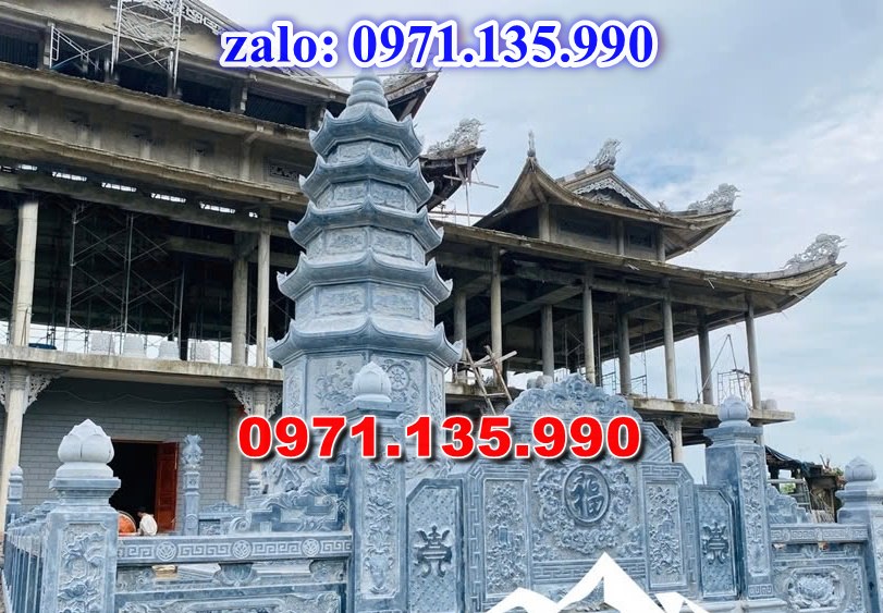 mộ tháp đá, bảo tháp đá, mộ tháp đá lục giác, mộ tháp đá để thờ tro cốt, giá bán mộ tháp bằng đá, thiết kế kích thước xây mộ tháp,