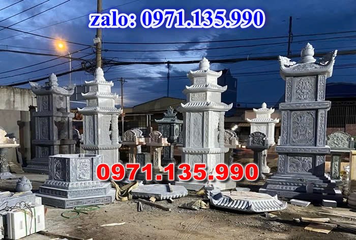 mộ tháp đá, bảo tháp đá, mộ tháp đá lục giác, mộ tháp đá để thờ tro cốt, giá bán mộ tháp bằng đá, thiết kế kích thước xây mộ tháp, 
