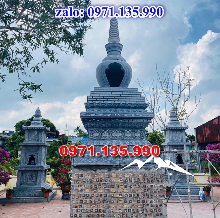 mộ tháp đá, bảo tháp đá, mộ tháp đá lục giác, mộ tháp đá để thờ tro cốt, giá bán mộ tháp bằng đá, thiết kế kích thước xây mộ tháp,