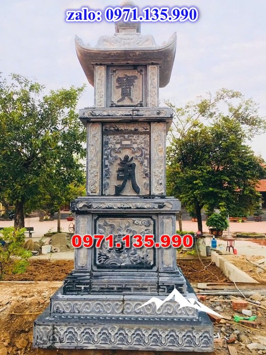 mộ tháp đá, bảo tháp đá, mộ tháp đá lục giác, mộ tháp đá để thờ tro cốt, giá bán mộ tháp bằng đá, thiết kế kích thước xây mộ tháp,