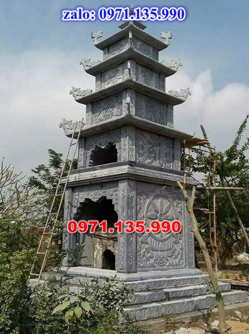 mộ tháp đá, bảo tháp đá, mộ tháp đá lục giác, mộ tháp đá để thờ tro cốt, giá bán mộ tháp bằng đá, thiết kế kích thước xây mộ tháp, 
