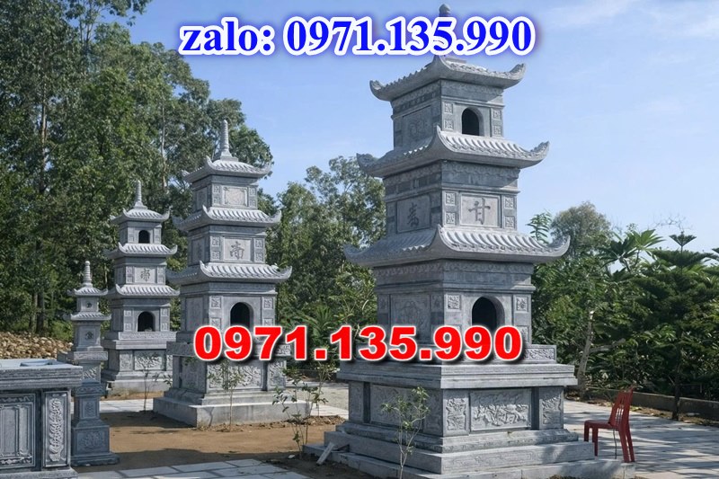 mộ tháp đá, bảo tháp đá, mộ tháp đá lục giác, mộ tháp đá để thờ tro cốt, giá bán mộ tháp bằng đá, thiết kế kích thước xây mộ tháp, 