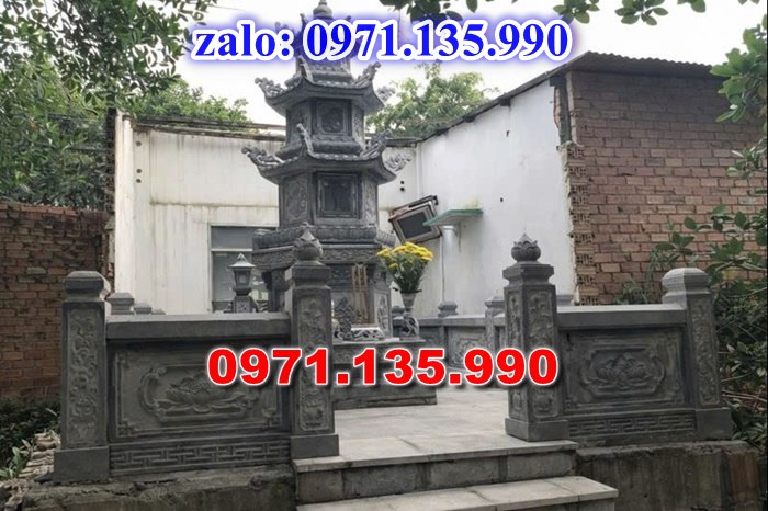 mộ tháp đá, bảo tháp đá, mộ tháp đá lục giác, mộ tháp đá để thờ tro cốt, giá bán mộ tháp bằng đá, thiết kế kích thước xây mộ tháp,