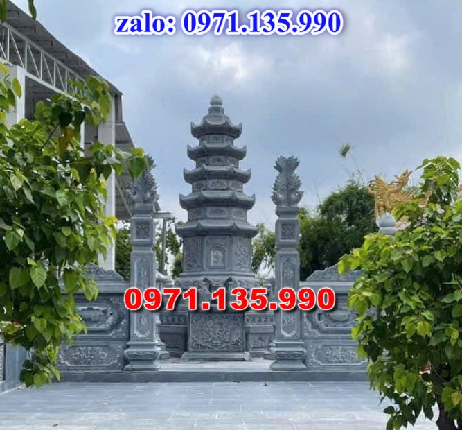 mộ tháp đá, bảo tháp đá, mộ tháp đá lục giác, mộ tháp đá để thờ tro cốt, giá bán mộ tháp bằng đá, thiết kế kích thước xây mộ tháp,