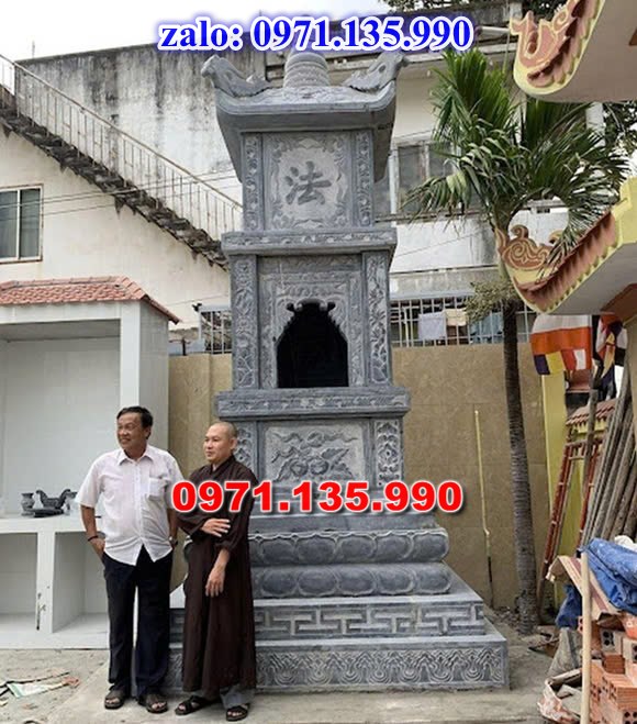 mộ tháp đá, bảo tháp đá, mộ tháp đá lục giác, mộ tháp đá để thờ tro cốt, giá bán mộ tháp bằng đá, thiết kế kích thước xây mộ tháp, 