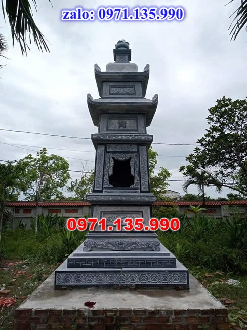 mộ tháp đá, bảo tháp đá, mộ tháp đá lục giác, mộ tháp đá để thờ tro cốt, giá bán mộ tháp bằng đá, thiết kế kích thước xây mộ tháp, 