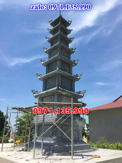 mộ tháp đá, bảo tháp đá, mộ tháp đá lục giác, mộ tháp đá để thờ tro cốt, giá bán mộ tháp bằng đá, thiết kế kích thước xây mộ tháp, 