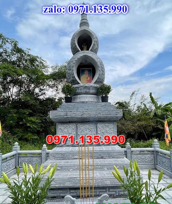 mộ tháp đá, bảo tháp đá, mộ tháp đá lục giác, mộ tháp đá để thờ tro cốt, giá bán mộ tháp bằng đá, thiết kế kích thước xây mộ tháp, 
