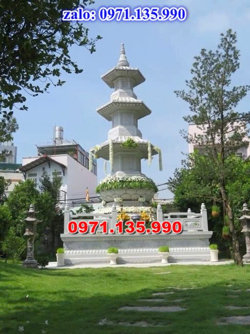 mộ tháp đá, bảo tháp đá, mộ tháp đá lục giác, mộ tháp đá để thờ tro cốt, giá bán mộ tháp bằng đá, thiết kế kích thước xây mộ tháp, 