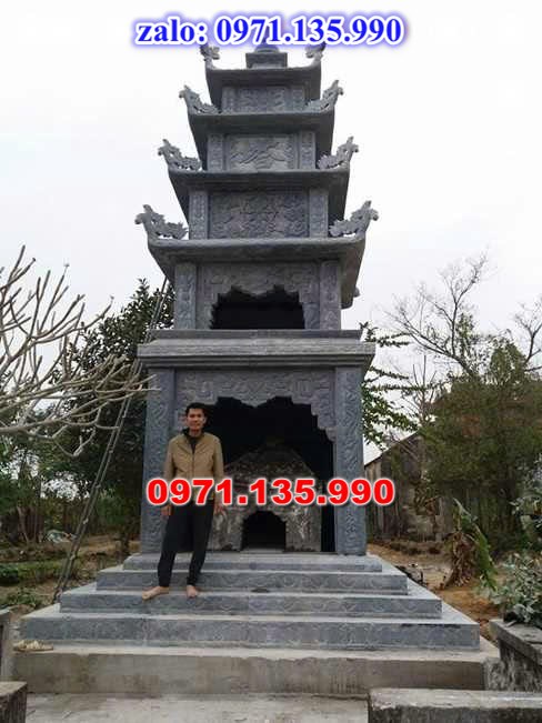 mộ tháp đá, bảo tháp đá, mộ tháp đá lục giác, mộ tháp đá để thờ tro cốt, giá bán mộ tháp bằng đá, thiết kế kích thước xây mộ tháp, 