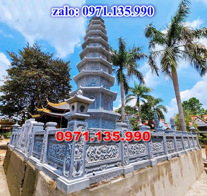 mộ tháp đá, bảo tháp đá, mộ tháp đá lục giác, mộ tháp đá để thờ tro cốt, giá bán mộ tháp bằng đá, thiết kế kích thước xây mộ tháp,
