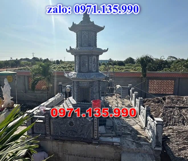 mộ tháp đá, bảo tháp đá, mộ tháp đá lục giác, mộ tháp đá để thờ tro cốt, giá bán mộ tháp bằng đá, thiết kế kích thước xây mộ tháp, 
