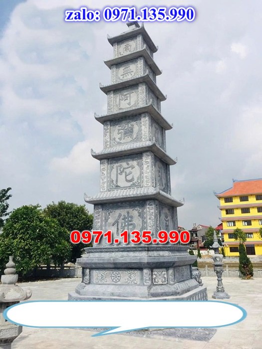 mộ tháp đá, bảo tháp đá, mộ tháp đá lục giác, mộ tháp đá để thờ tro cốt, giá bán mộ tháp bằng đá, thiết kế kích thước xây mộ tháp,