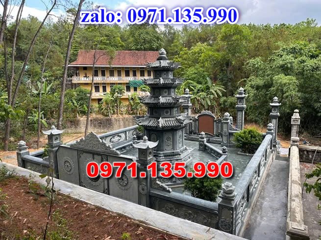 mộ tháp đá, bảo tháp đá, mộ tháp đá lục giác, mộ tháp đá để thờ tro cốt, giá bán mộ tháp bằng đá, thiết kế kích thước xây mộ tháp, 