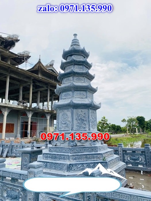 mộ tháp đá, bảo tháp đá, mộ tháp đá lục giác, mộ tháp đá để thờ tro cốt, giá bán mộ tháp bằng đá, thiết kế kích thước xây mộ tháp,