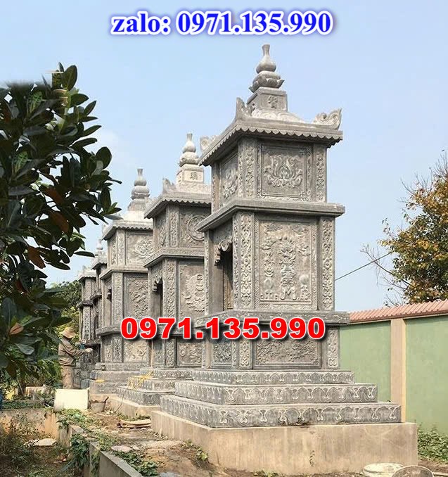mộ tháp đá, bảo tháp đá, mộ tháp đá lục giác, mộ tháp đá để thờ tro cốt, giá bán mộ tháp bằng đá, thiết kế kích thước xây mộ tháp, 