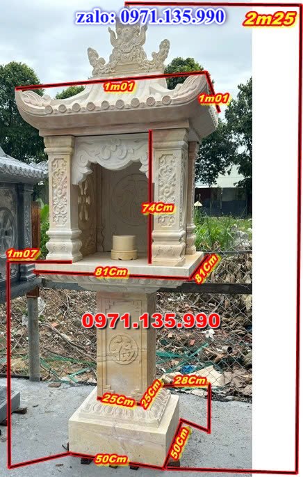 am thờ thần linh, am để tro cốt, am thờ trước nhà, kích thước am thờ, giá bán am thờ,