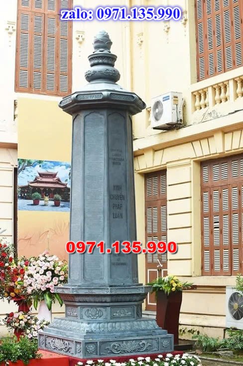 mộ tháp đá, bảo tháp đá, mộ tháp đá lục giác, mộ tháp đá để thờ tro cốt, giá bán mộ tháp bằng đá, thiết kế kích thước xây mộ tháp, 