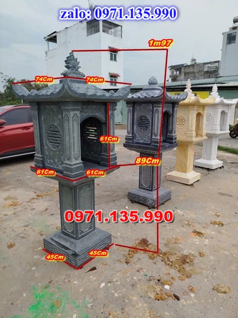 am thờ thần linh, am để tro cốt, am thờ trước nhà, kích thước am thờ, giá bán am thờ,