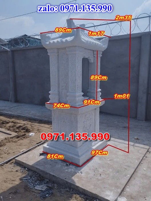 am thờ thần linh, am để tro cốt, am thờ trước nhà, kích thước am thờ, giá bán am thờ,